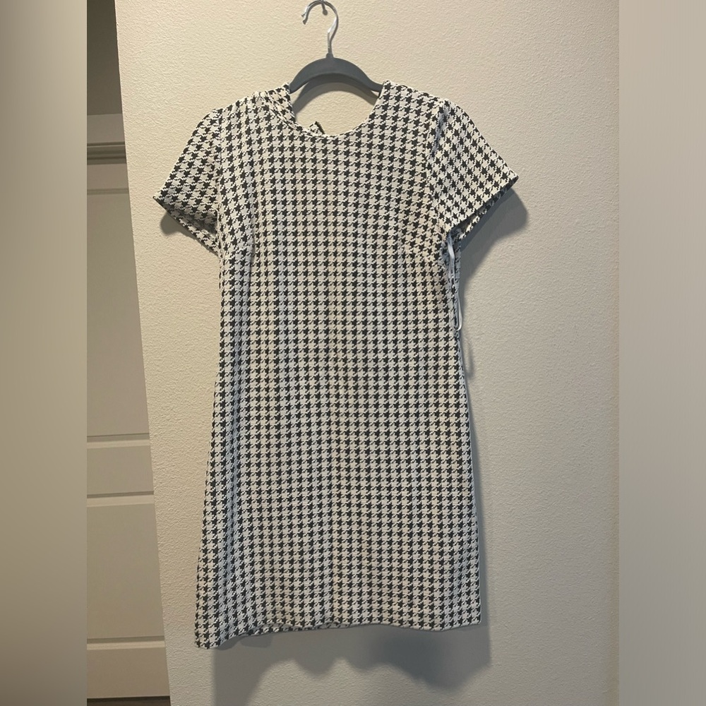 calvin klein houndstooth dress